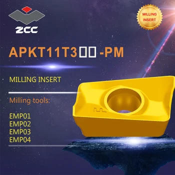 10vnt/daug ZCC.CT tekinimo frezavimo įdėklai APKT11T304 -PM APKT 11T308 PM, frezos EMP01-04 frezavimo įrankiai karbido įdėklai