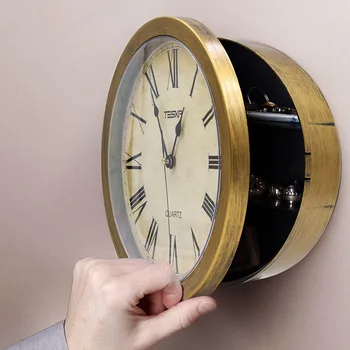 25cm Sieninis Laikrodis seifas Kūrybinio Derliaus Paslėptas Paslaptis, Saugojimo Dėžutė Pinigų, Papuošalų, Namų Biuro Apsaugos Laikrodis Stiliaus Saugus