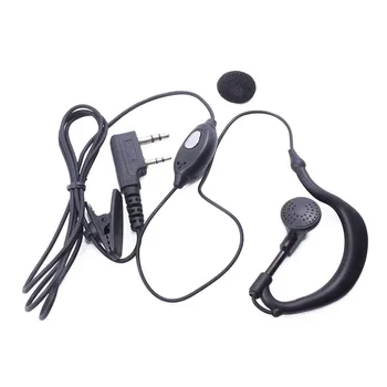 5vnt baofeng Kumpis radijo 2pin K uosto ausinės tr mic ausinės nešiojamą walkie talkie BAOFENG UV-5R UV-82 BF-888S 2 būdu radijo