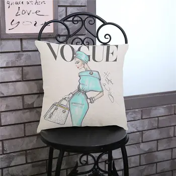 Aliejaus tapybai graži moteris spausdinti Pagalvėlė Padengti Dekoratyvinių Užvalkalas Kėdė saugus Automobilis Pagalvę Padengti Gyvenimo Namų Tekstilės BZ-164