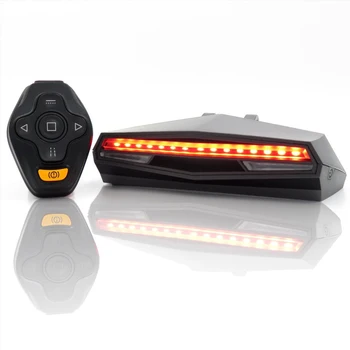 Belaidžio Dviračių Šviesos USB Įkrovimo Dviračių Lempos Galiniai Šviesos diodų (Led Posūkio Signalo ABS Smart Galiniai Lazerio Šviesą, Dviračių Priedai