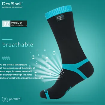 DexShell kokybės knee-high kvėpuojantis coolmax FX veikia vandeniui/vėjo coolvent dviračių žygiai žirgais lauko sporto kojinės