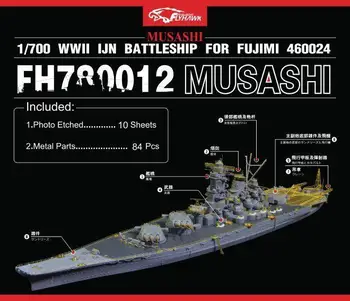 Flyhawk 780012 1/700 IJN Musashi už Fujimi aukščiausios kokybės