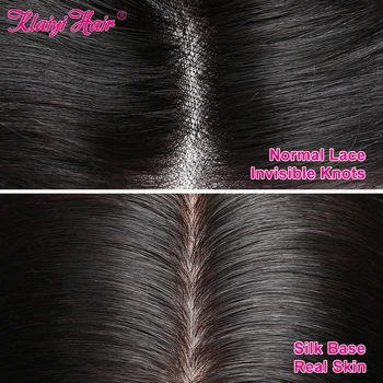 Klaiyi Brazilijos Garbanotas Hair13x4 Nėriniai Priekinio Uždarymo 4x4 Šilko Bazės Nėrinių Žmogaus Plaukų Dangčius Tik Nemokamas Dalis ausies Iki Ausies Moterims