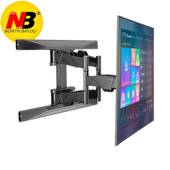 Naujas NB P6 Pilno Judesio 45-75 colių TV Wall Mount Flat Panel LED LCD Ekranas, Laikiklis MAKS.VESA 600x400mm Apkrovos 45.5 kg