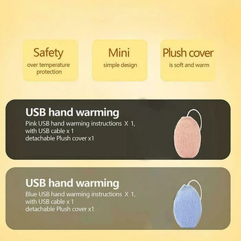 Rankų Šildytuvai USB Plug ir Play Elektros Šilumos Rankas Šiltesnis su/be Pliušinis Dangtelis USB Dalykėlių EM88
