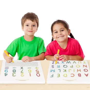 Vaikas Magnetinio Tablet Piešimo Lenta Bloknotas Žaislas Granulių Magnetas Stylus Pen 26 Abėcėlės, Skaičių Rašymo Memo Lenta Vaikų Švietimo Žaislas