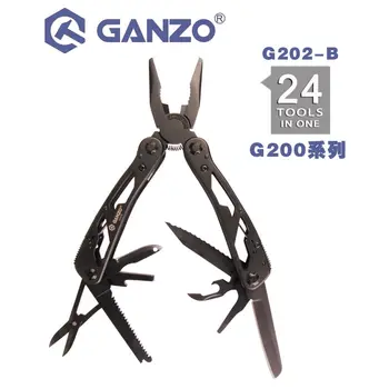 Ganzo G200 serijos G202-B Multi replės 24 Įrankius Viena Ranka Įrankių Rinkinys Atsuktuvų Rinkinys Nešiojamas Sulankstomas Peilis Nerūdijančio Plieno tiekėjas