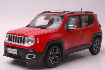 1:18 Diecast Modelis Jeep Renegade 2016 Raudona VISUREIGIS Lydinio Žaislas, Miniatiūrinių Automobilių Kolekcija Dovana