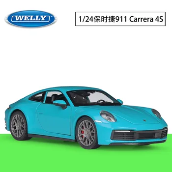 1:24 Welly Porsche 911 Carrera 4S Diecast modelio automobilių