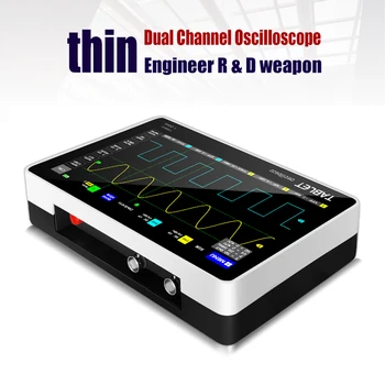 1013D Skaitmeninis tabletė oscilloscope dual channel 100M pralaidumo 1GS ėminių ėmimo dažnis mini tablet skaitmeninis oscilloscope osciloscopio