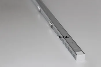 10vnt 2.0 M Embedded Aliuminio LED Kanalo Aliuminio, LED Apšvietimas, trikampio Profilio Naudojant Juosta, per 10mm Pločio