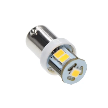 10VNT 6 V dc 6 Voltų 7SMD Auto Automobilis Indikatorius LED Šviesos diodų (LED) Lemputę Pinball Mašina BAX9S H6W Šiltai Balta 4300K