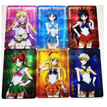10vnt/set Sailor Moon Teatras Versija Amžinąjį Seksualios Merginos Hobis Kolekcionuojamų Žaidimas Anime Kolekcija Korteles