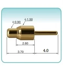 10vnt spyruoklinė Susisiekti Pogo Pin Jungtis Barelį Skersmuo 1,5 mm Per Skyles PCB Aukštis 3.7 mm Vertikali 1,5 x 7.7 mm