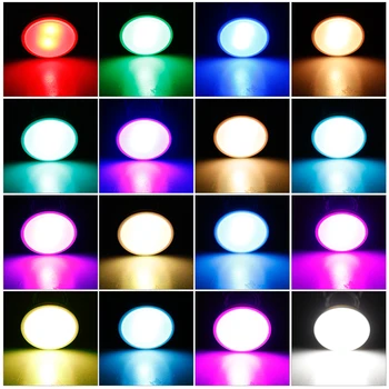 10W RGBW Ampulä-LED GU10 Lemputė, Prožektorius 85-265V Pritemdomi Nuotolinio GU5.3 Multi Spalvos + Balta LED Šviesos Diodų Bombillas