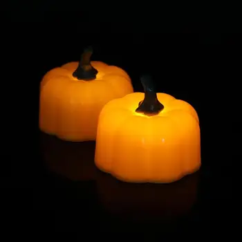 12pcs Moliūgų LED Šviesos Helovinas Apdailos Ornamentu Mirgėjimas Flameless Žvakė, Lempa, Žibintų Festivalis Šalis Baras Dekoro Prekes