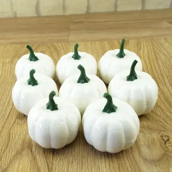 16Pcs Virtuvės Derliaus Baltos Dirbtinės Mažų Moliūgų Modeliavimas Daržovių už Helovinas, Padėkos Namo Lauko Apdaila