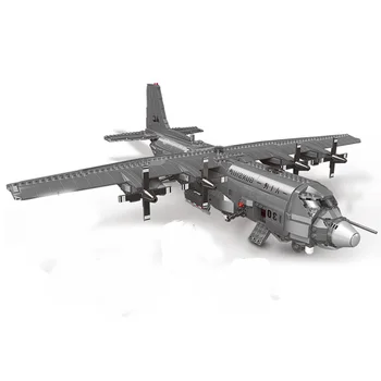 1713Pcs Kariniai blokai Oro Malūnsparnį ACE-130 Plokštumoje Modelį, Žaislai Vaikams