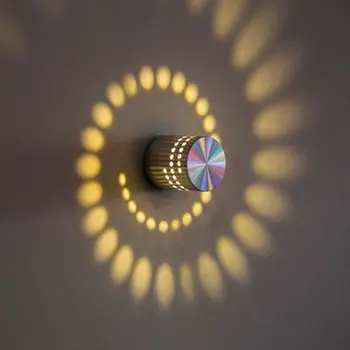 1PCS 2VNT 4PCS Sprial Šiuolaikinės Paviršiaus Sumontuoti LED Downlight RGB 3W 5W 7W Šiltai Balta Siena Priešais Balkonas Lempa, Veranda, Koridorius Šviesos