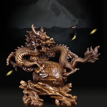 1pcs Zodiako Dragon Apdailos Pasisekė Feng Shui Kinijos Drakonas 