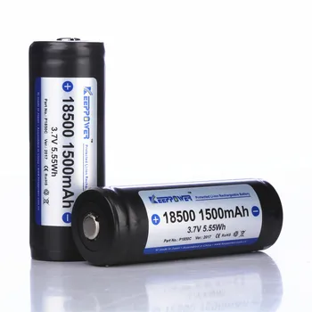 2 vnt KeepPower 18500 1500mAh saugomų 3.7 V, li-ion Įkraunama baterija P1850C lašas laivybos originalus batteria