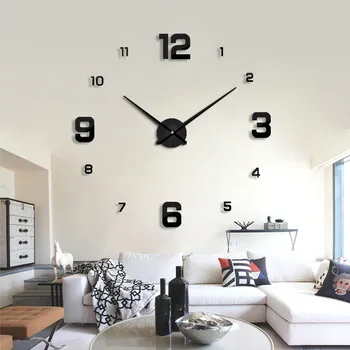 2019 modernus dizainas puolė Kvarciniai laikrodžiai mados laikrodžiai veidrodis sienos lipdukas 