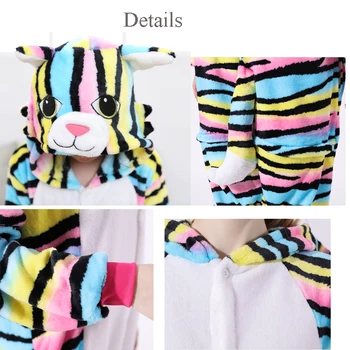 2019 Žiemos Pižama Sleepwear Mergaitėms Berniukai Kugurumi Panda Dygsnio Vilkas Onesies Flanelė Pižamos Vaikams, Vaikų Licorne Pižama