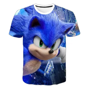 2020 metų Vasaros Cool Sonic the Hedgehog Berniukų marškinėliai T Vaikas Mergina Viršūnes Vaikams, T-marškinėliai, Vaikiški Drabužiai, Kūdikių berniukas mergaičių Paauglių Palaidinukė