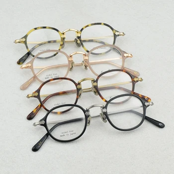 2020 turas titano optiniai akinių rėmeliai moterų Mažųjų Vintage akiniai rėmeliai trumparegystė kompiuteriu, akiniai rėmeliai moterų 181