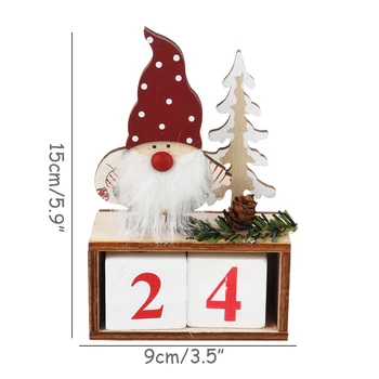 2021 Advento Kalendorių Kalėdų Dekoracijas Namų Santa Claus Atgalinės atskaitos Mediniai Ornamentu Kalėdų Kalendoriaus Naujųjų Metų Dekoras