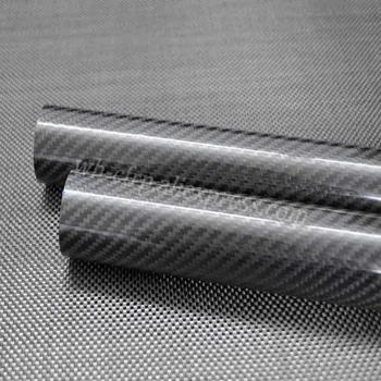 22mm ODx 19mm ID Anglies Pluošto Vamzdžių 3k 500MM Ilgio (Roll Suvynioti) anglies vamzdelių , su pilnas anglies, Japonija 3k pagerinti medžiaga