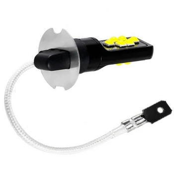 2VNT H3 H1 1200LM 3030 LED Lemputės Automobilių Priekinių rūko žibintų, Dienos Važiavimo Šviesos diodų (led žibintas automobilių