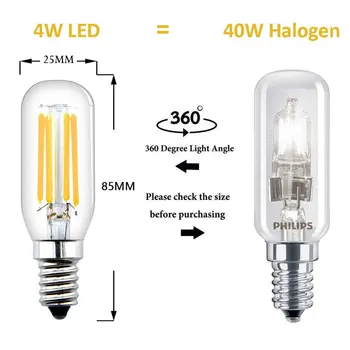 2W 4W LED gartraukis Lemputės SES T26 Vamzdiniai Kaitinimo Lemputė E14 LED Prietaisų Lempa Šaldytuvas Šaldiklis/Mikrobangų krosnelė/gartraukis