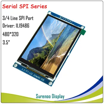 3.5 colių 320*480(RGB) 8PIN SPI TFT Spalvotas skystųjų kristalų (LCD Modulis Ekranas su PCB Plokštę Valdybos ILI9486 Vairuotojas