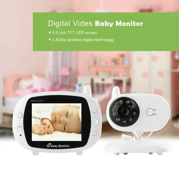 3.5 Colių Belaidžio Video Baby Monitor Naktinio Matymo Kūdikių Miego Stebėjimo Skaitmeninių Elektroninių Auklė, Kūdikių Walkie Talkie Spalva