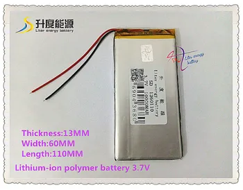3.7 V 10000mAH SD 1360110 (polimeras ličio jonų baterija / A klasės ląstelių ) Li-ion baterija tablet pc,e-book,garsiakalbis