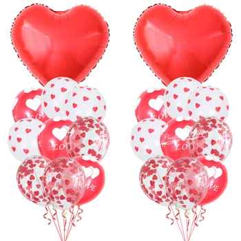 30 vnt Patinka Balionai Nustatyti 12inch Širdies Spausdinti Latekso Balioną Už Valentino Dieną Apdailos Vestuvės Valentino Dovanos