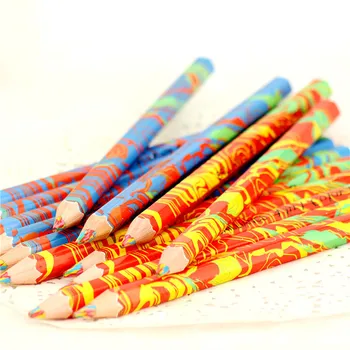 36Pcs/Set Medinių spalvotų pieštukų grafiti storio spalvotų core šešiakampe spalva core menininkas pen vaivorykštė