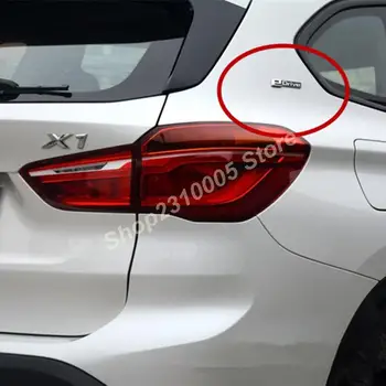 3D ABS edrive e ratai 530le laišką Logotipas Ženklelis Sparnas Kamieno Automobilių lipdukas BMW 5 serijos naujų energijos galia Black chrome Raudona