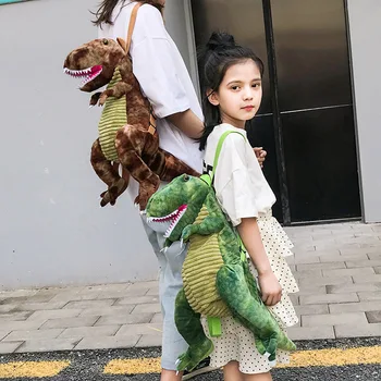 3D Didelis Ryškus Dinozaurų Pliušinis Kuprinė Vaikams Kuprinės Vaikams Mažas Maišelis Mergaitė Cute Gyvūnų Spaudinius, kelioniniai Krepšiai, Žaislai, Dovana, 4 Spalvos