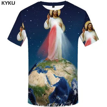 3d Marškinėlius Jėzus marškinėliai Vyrams Žemės marškinėliai 3d Galaxy 