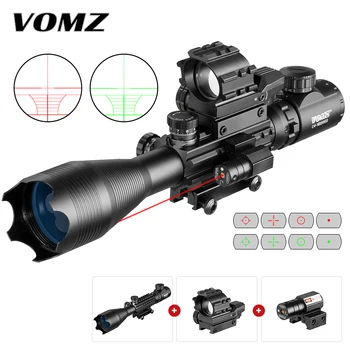 4-16x50 PVZ Taktinis Optinis Šautuvas taikymo Sritis Holografinis 4 Reflex Akyse Red Dot 