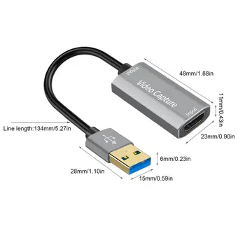 4K HDMI suderinamus Vaizdo įrašymo Kortelė USB 3.0 1080p 30 Fps Žaidimas Grabber Įrašo Lauke Gyventi PS4 HD vaizdo Kameros Įrašymo Gyventi