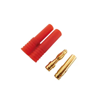 4mm HXT Bananų Kištukai su Raudona Būsto RC Jungtis Socket AM-1009C Auksą, Sidabrą, Banana Plug 10 Rinkinių
