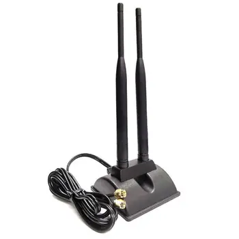 5G Dual Band WiFi Antenos Didelis Pelnas 6DBi Omni Directional RP-SMA Kištukas Jungtis su Magnetinio Pagrindo Belaidis Maršrutizatorius