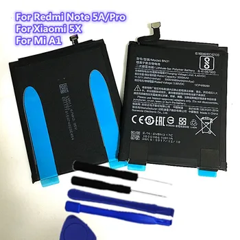 5X A1 Nekilnojamojo 3080mAh BN31 Baterija Xiaomi Mi A1 5X Mi5X \ Už Redmi Pastaba 5A Pro + Įrankiai