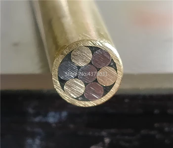 6mm Mozaikos pin Kniedės už peilio rankena varžtas žalvario Mozaika Kniedės nagų plieno vamzdžių, Daugiau dizaino išskirtinį stilių ilgis 9cm #P08
