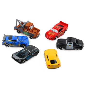 7PCS/Set Disney Pixar Automobilių 3 Žaibas McQueen Jackson Audra Mack Dėdė Sunkvežimių 1:55 Diecast Metal Automobilio Modelį Žaislas Berniukas Kalėdų Dovana