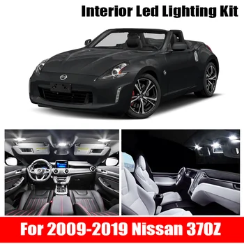 7x Canbus Klaidų, LED Interjero Šviesos Rinkinio Pakuotės 2009-2019 Nissan 370Z Automobilių Reikmenys Žemėlapis Dome Kamieno Licencijos Šviesos